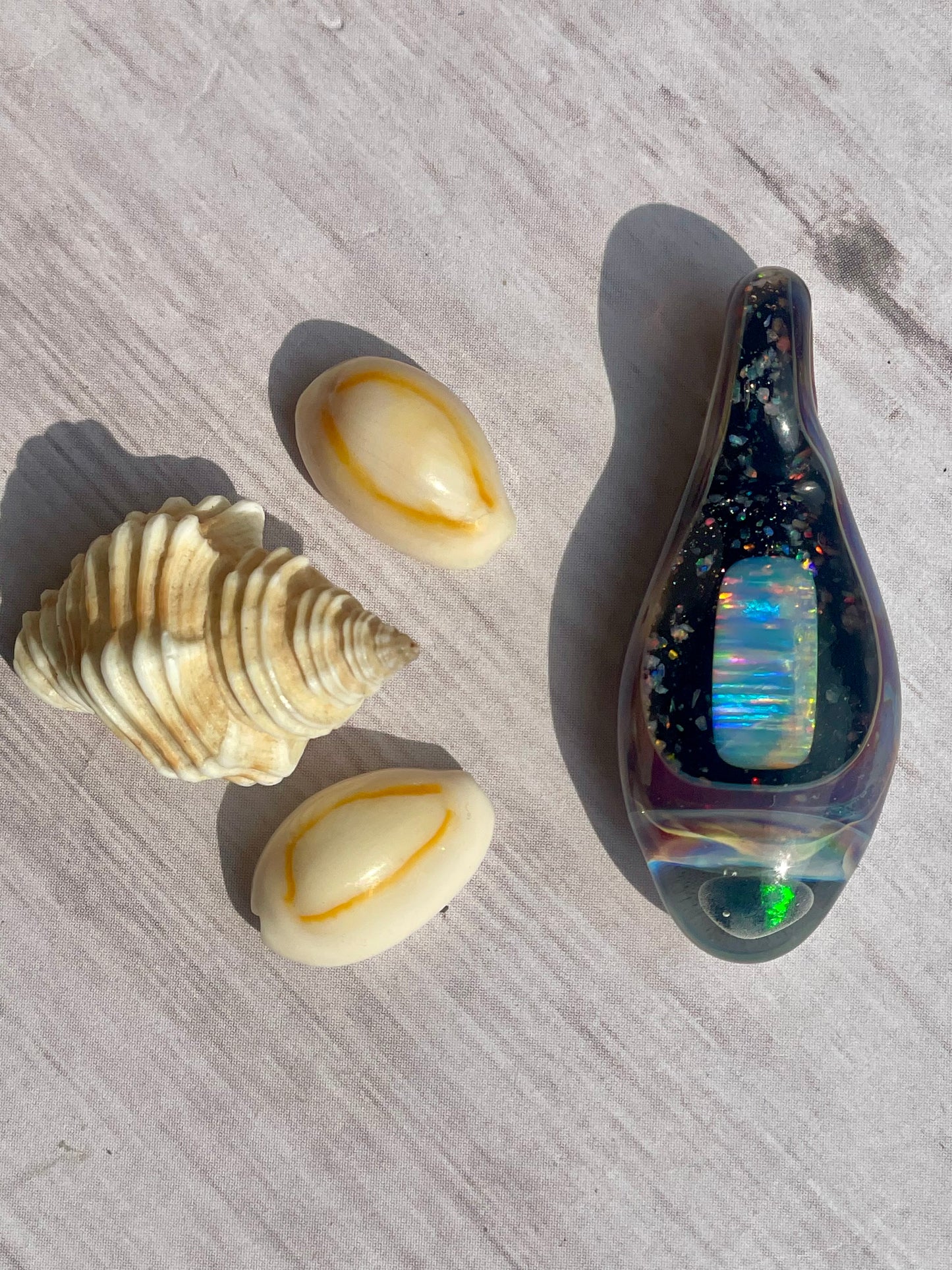 Handmade Glass Opal Pendant Necklace, One of a Kind Opal Pendant, Gemstone Jewelry, Anniversary Gift, Birthday Gift, Mothers Day Gift Idea