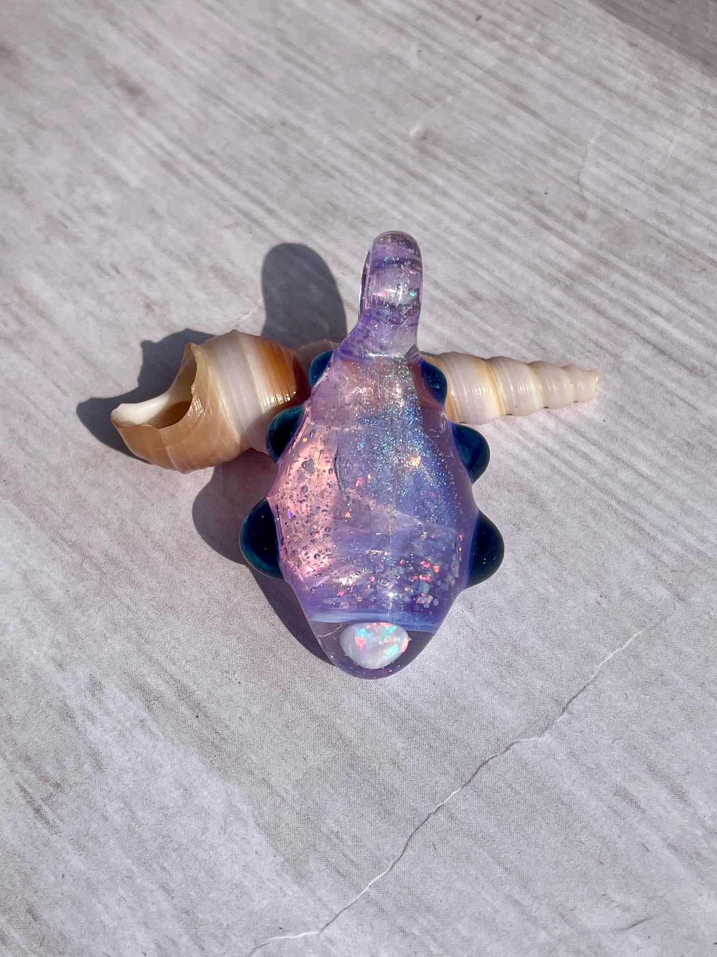Handmade Glass Opal Dichro Pendant, Unique Birthday Gift Idea, Mystical Jewelry, Opal Pendant, Beautiful Opal Necklace, Stunning Necklace
