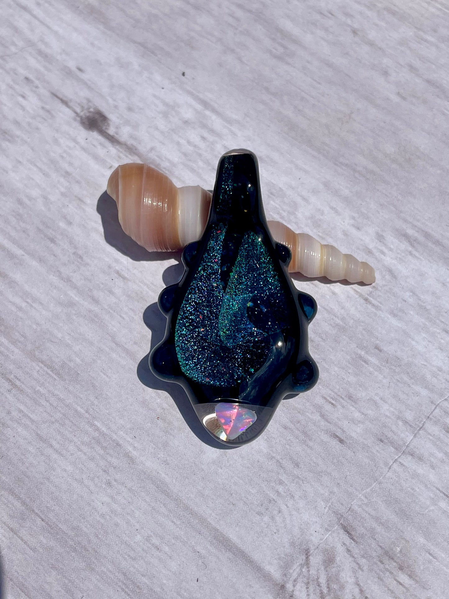 Handmade Glass Opal Dichro Pendant, Unique Birthday Gift Idea, Mystical Jewelry, Opal Pendant, Beautiful Opal Necklace, Stunning Necklace