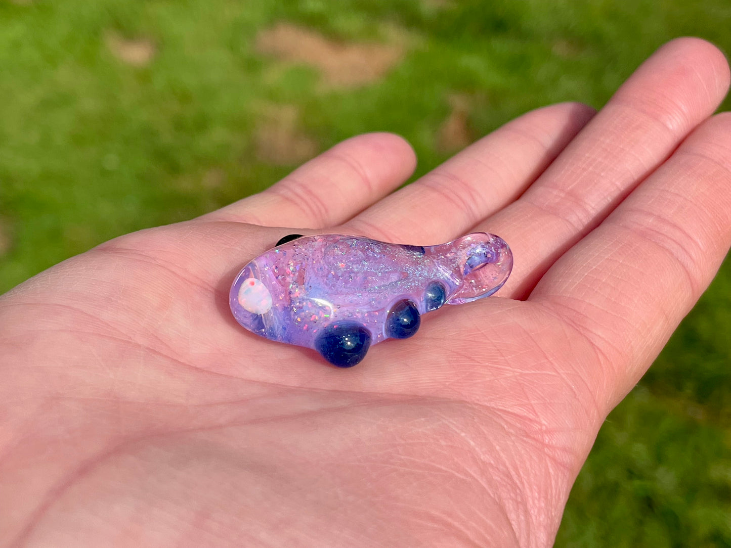 Handmade Glass Opal Dichro Pendant, Unique Birthday Gift Idea, Mystical Jewelry, Opal Pendant, Beautiful Opal Necklace, Stunning Necklace