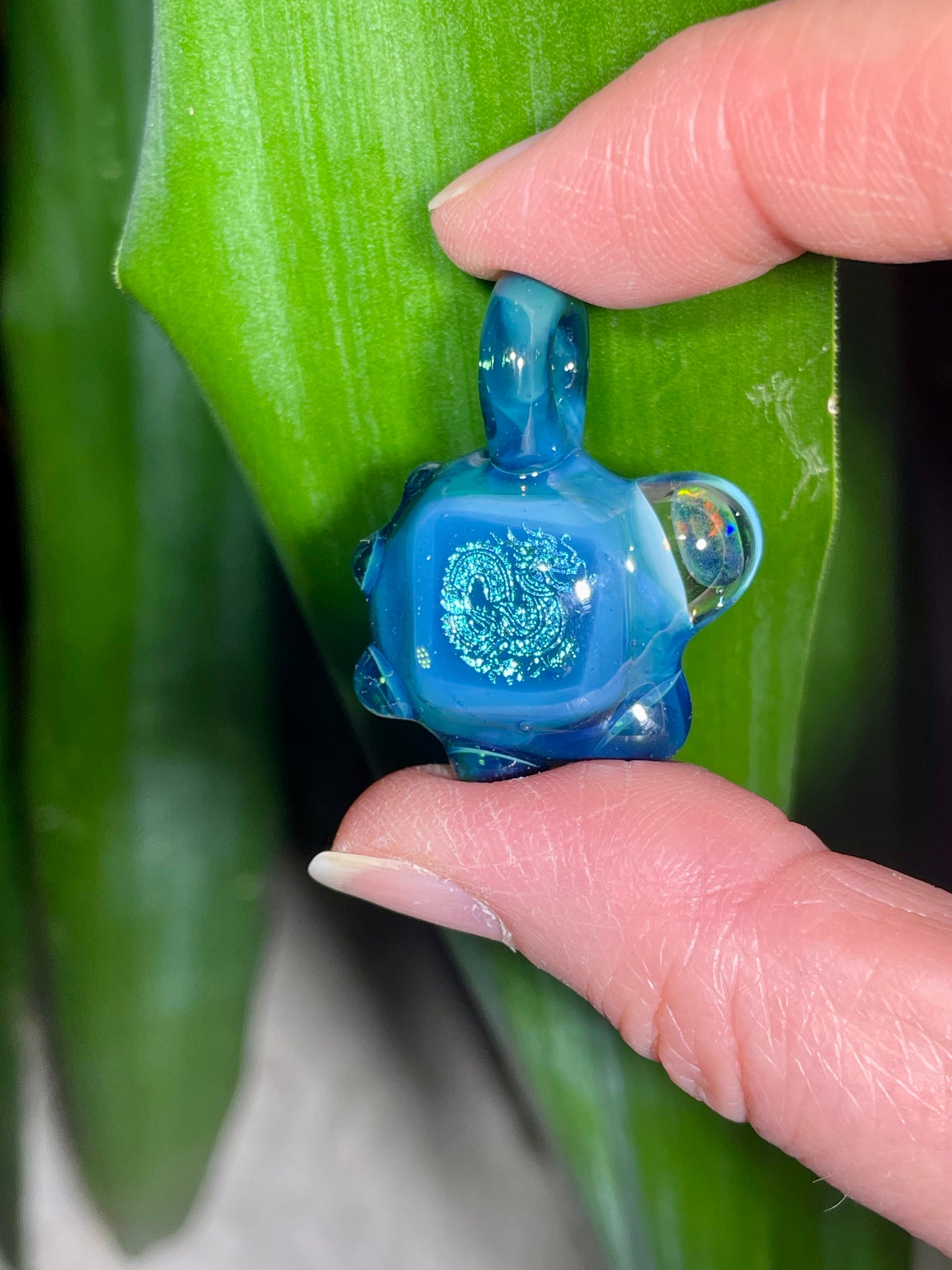 Dragon Necklace, Dragon Jewelry, Chinese Dragon, Small Glass Opal Pendant, Unique Gift for her, Birthday Gift Idea, Mythical Dragon Gift