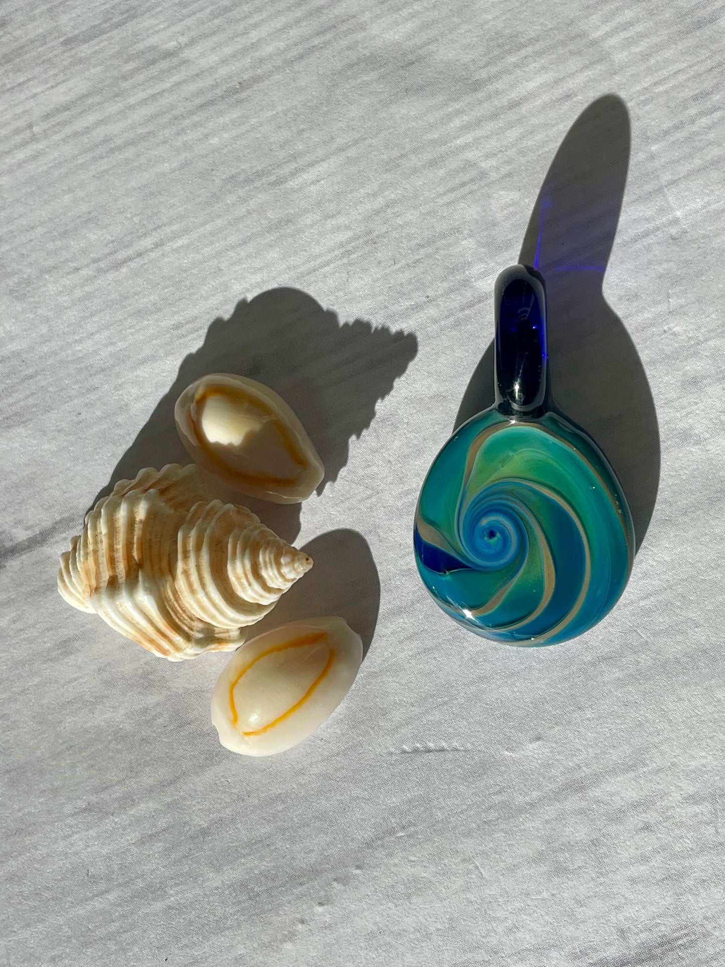 Ocean Waves Necklace for Women, Nautical Sea Glass Beach Jewelry, Blown Glass Artisan Pendant, woman birthday gift, Ocean Inspired Gift Idea
