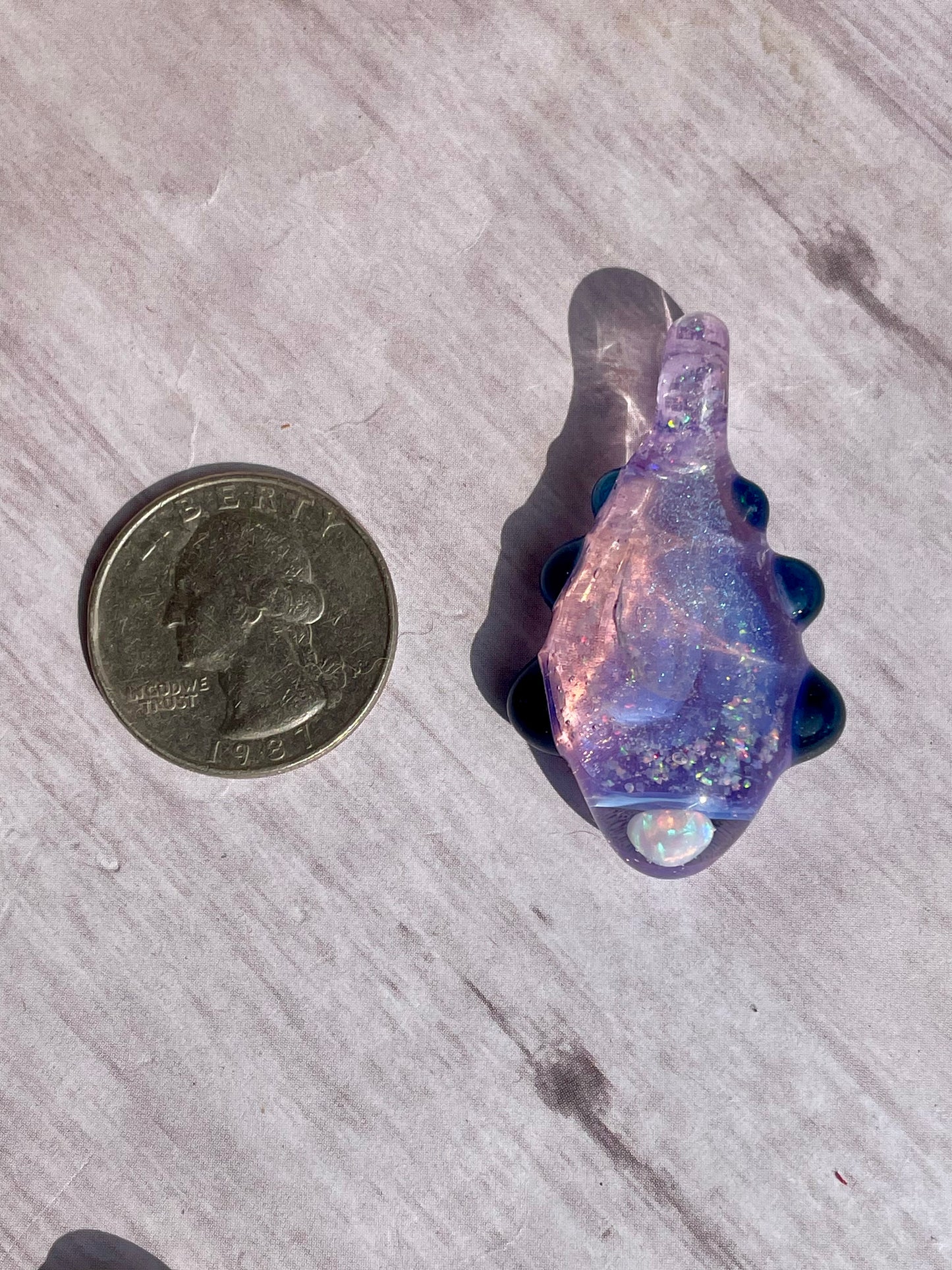 Handmade Glass Opal Dichro Pendant, Unique Birthday Gift Idea, Mystical Jewelry, Opal Pendant, Beautiful Opal Necklace, Stunning Necklace