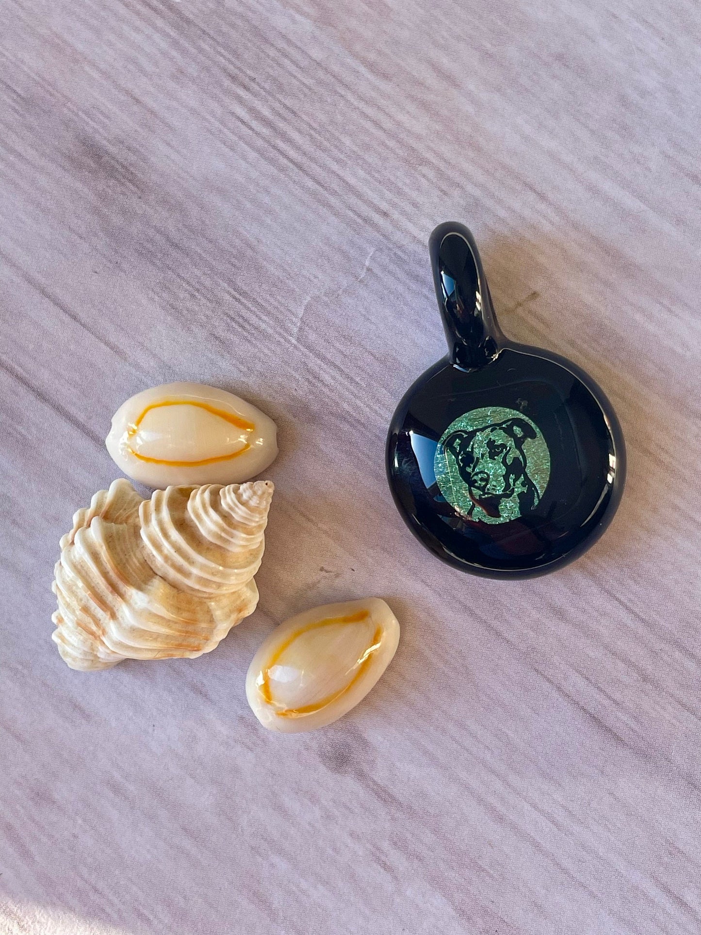 Blown Glass Necklace, Pitbull Mom Gifts, Rescue dog mom jewelry, birthday mom gift from dog, American Staffordshire Terrier, dog lover gift