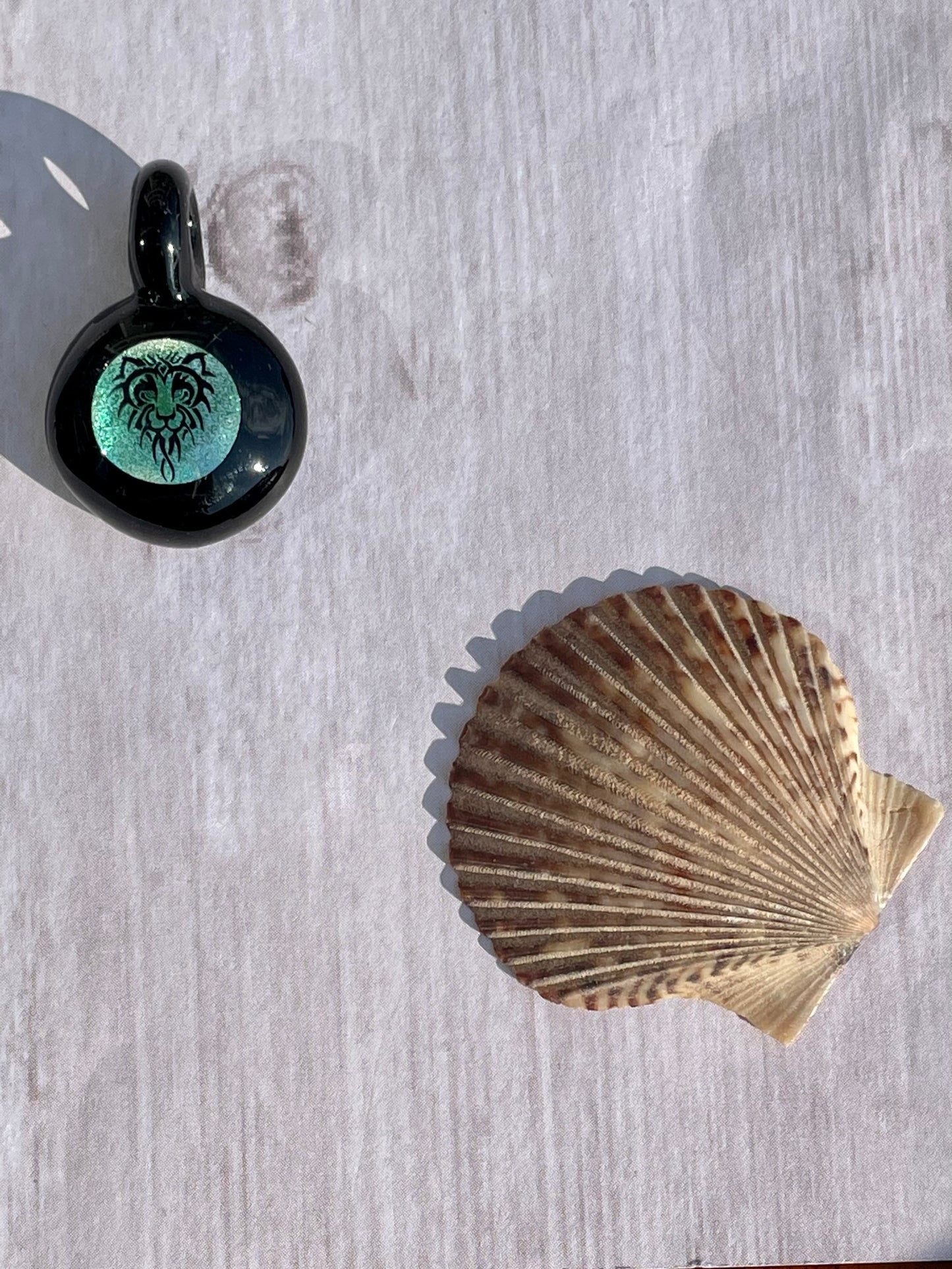 Blown Glass Tiger Necklace for him, Tiger Gifts, Tiger jewelry for men, birthday gift from son, tiger lover, Tiger jewelry for him, dichroic