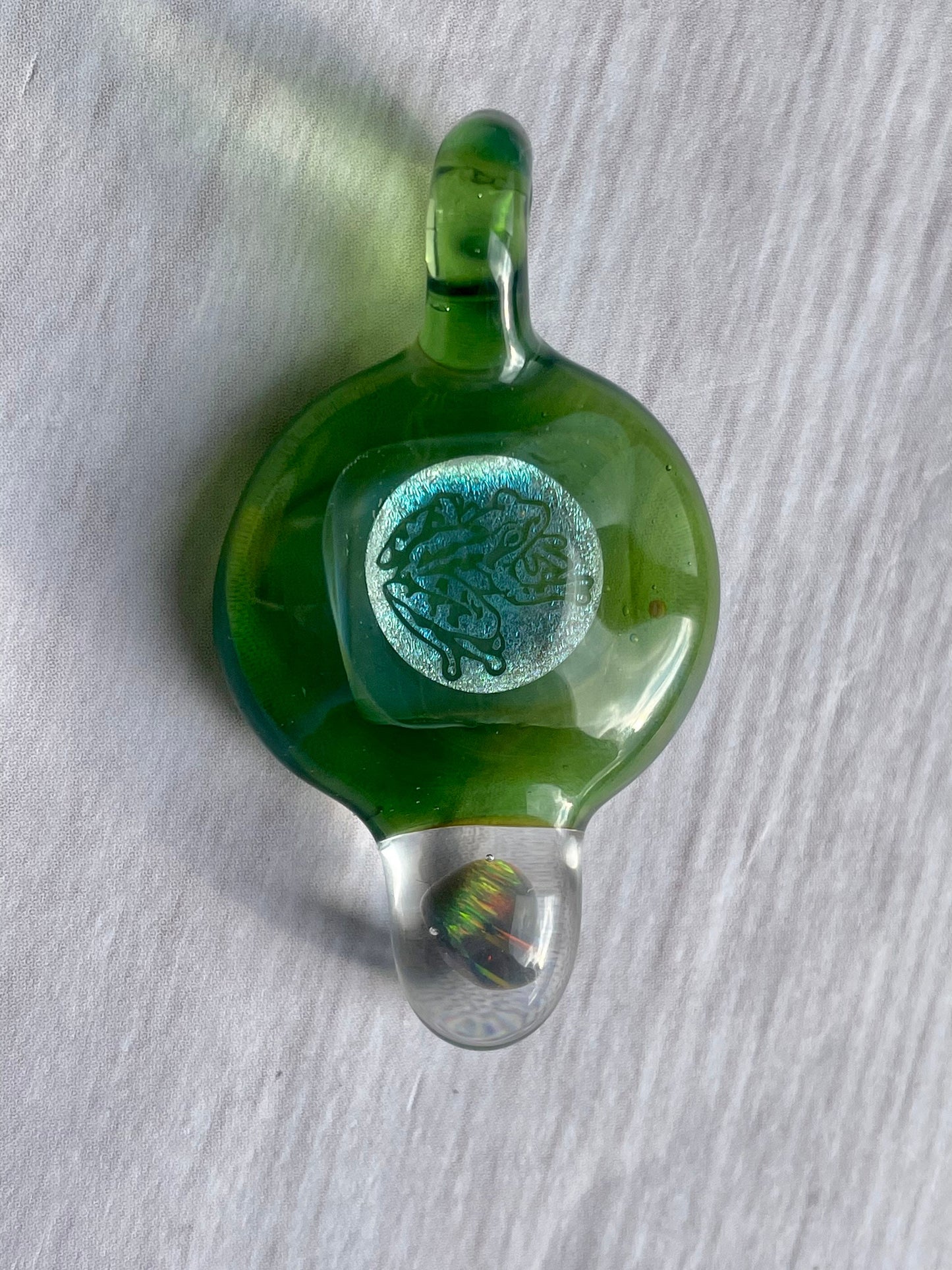 Blown Glass Opal Pendant Necklace, Tree Frog Jewelry, Boro Glass Jewelry, Frog lover Gift for her, birthday gift for daughter, Green Jewelry