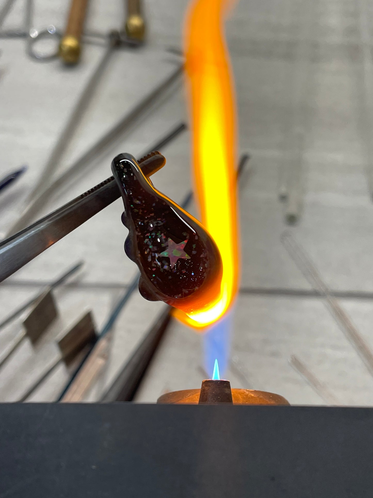 Star Pendant Necklace, Small Glass Pendant, Night Sky Pendant, Northern Lights Space Pendant, Star Necklace, Unique Hanukkah Gift Ideas