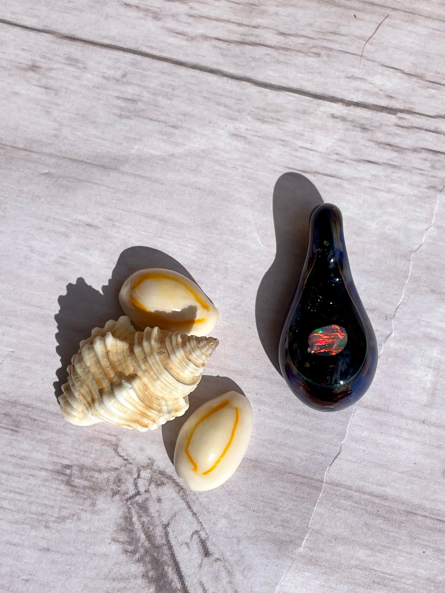 Small Glass Opal Pendant Necklace, Gemstone Jewelry, Handmade Galaxy Pendant, Mothers Day Gift for her, One of a Kind Birthday Gift Idea