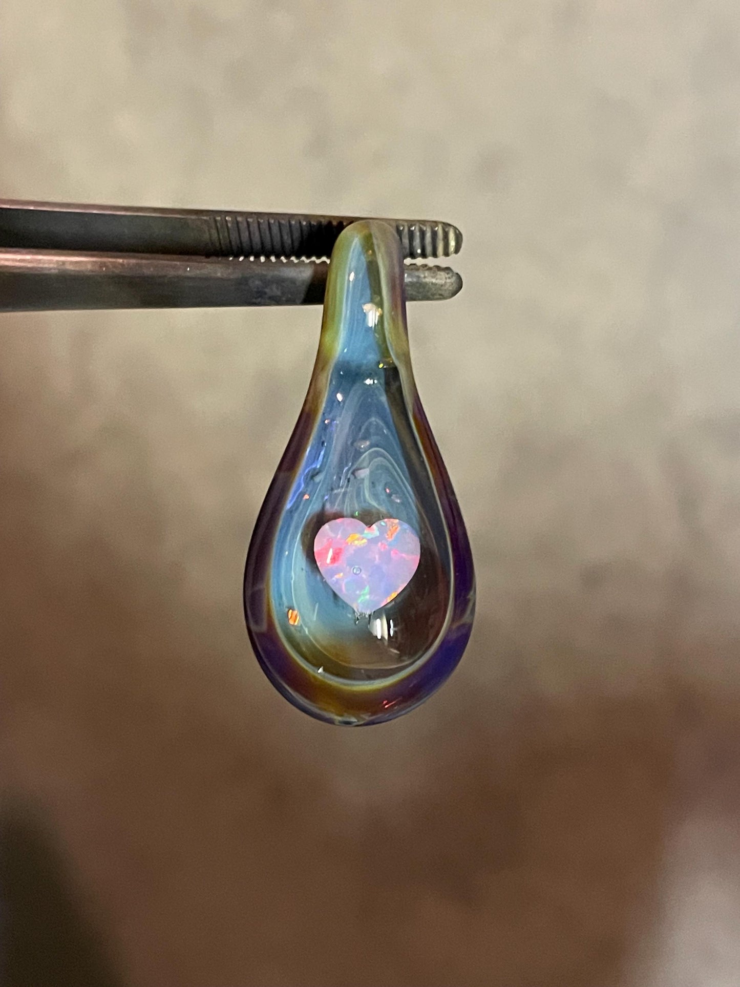 Handmade Heart Opal Pendant Necklace, New Mom Gift, Beautiful Anniversary Gift for Wife, Special Mothers Day Gift for Her, Charming Jewelry