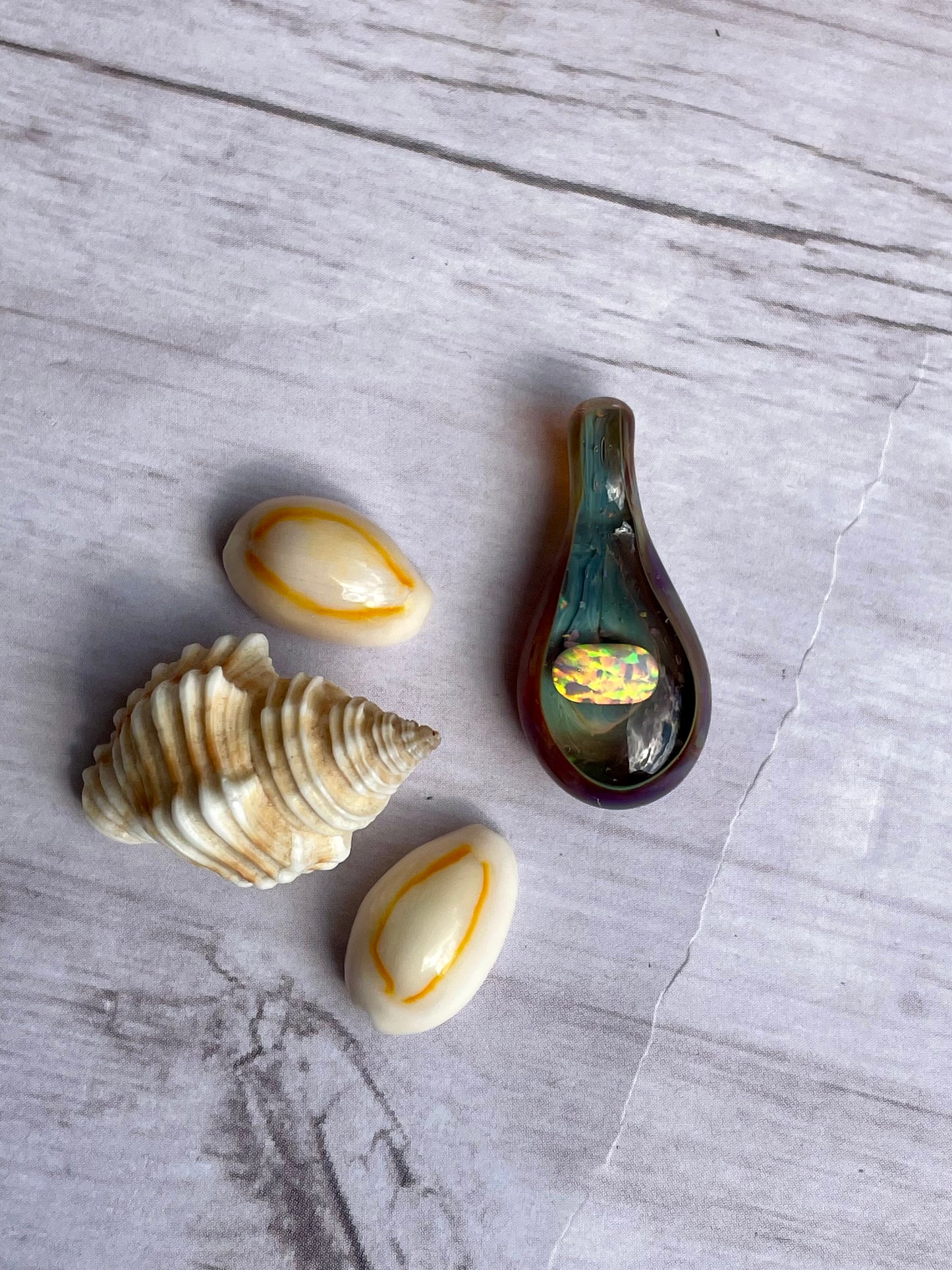 Handmade Beautiful Opal Necklace, Small Glass Pendant, Gemstone Jewelry, Mystical Pendant, Unique Birthday Gift, Mothers Day Gift for Her