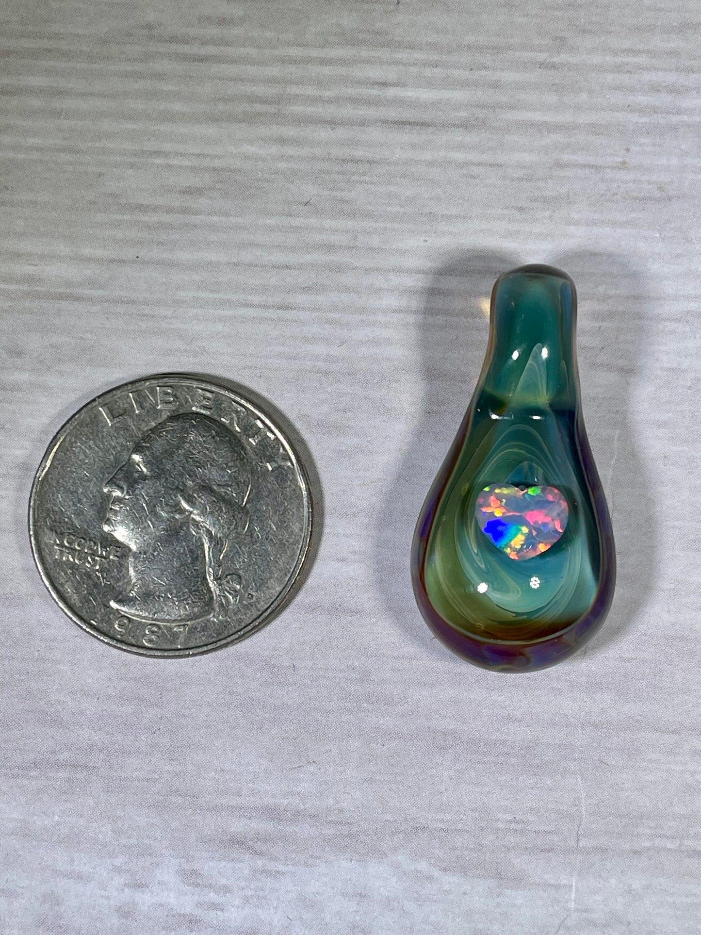 Handmade Heart Opal Pendant Necklace, New Mom Gift, Beautiful Anniversary Gift for Wife, Special Mothers Day Gift for Her, Charming Jewelry