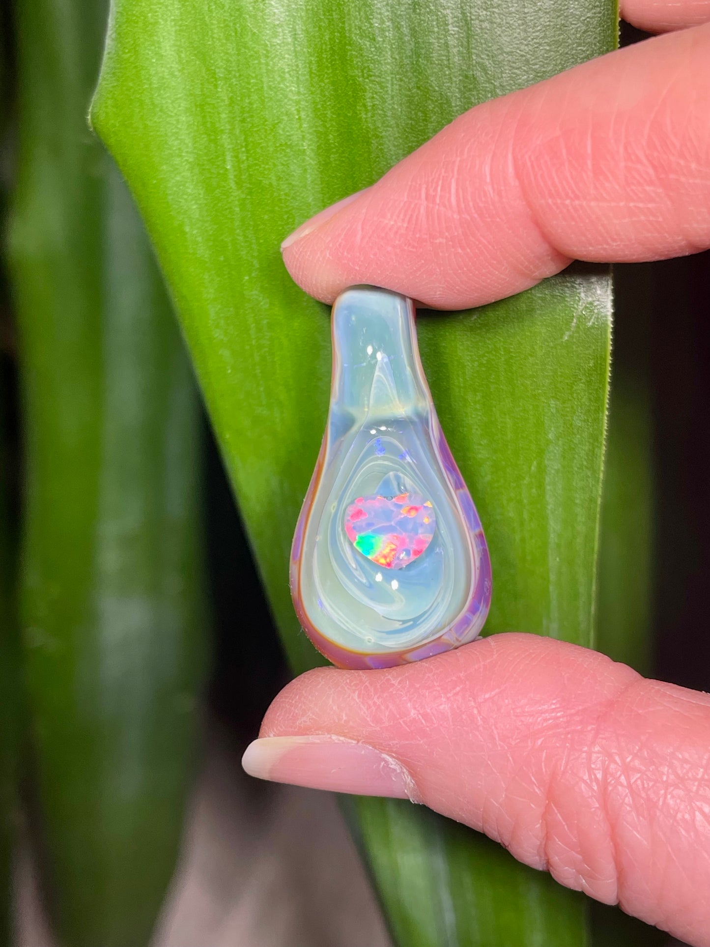 Handmade Heart Opal Pendant Necklace, New Mom Gift, Beautiful Anniversary Gift for Wife, Special Mothers Day Gift for Her, Charming Jewelry