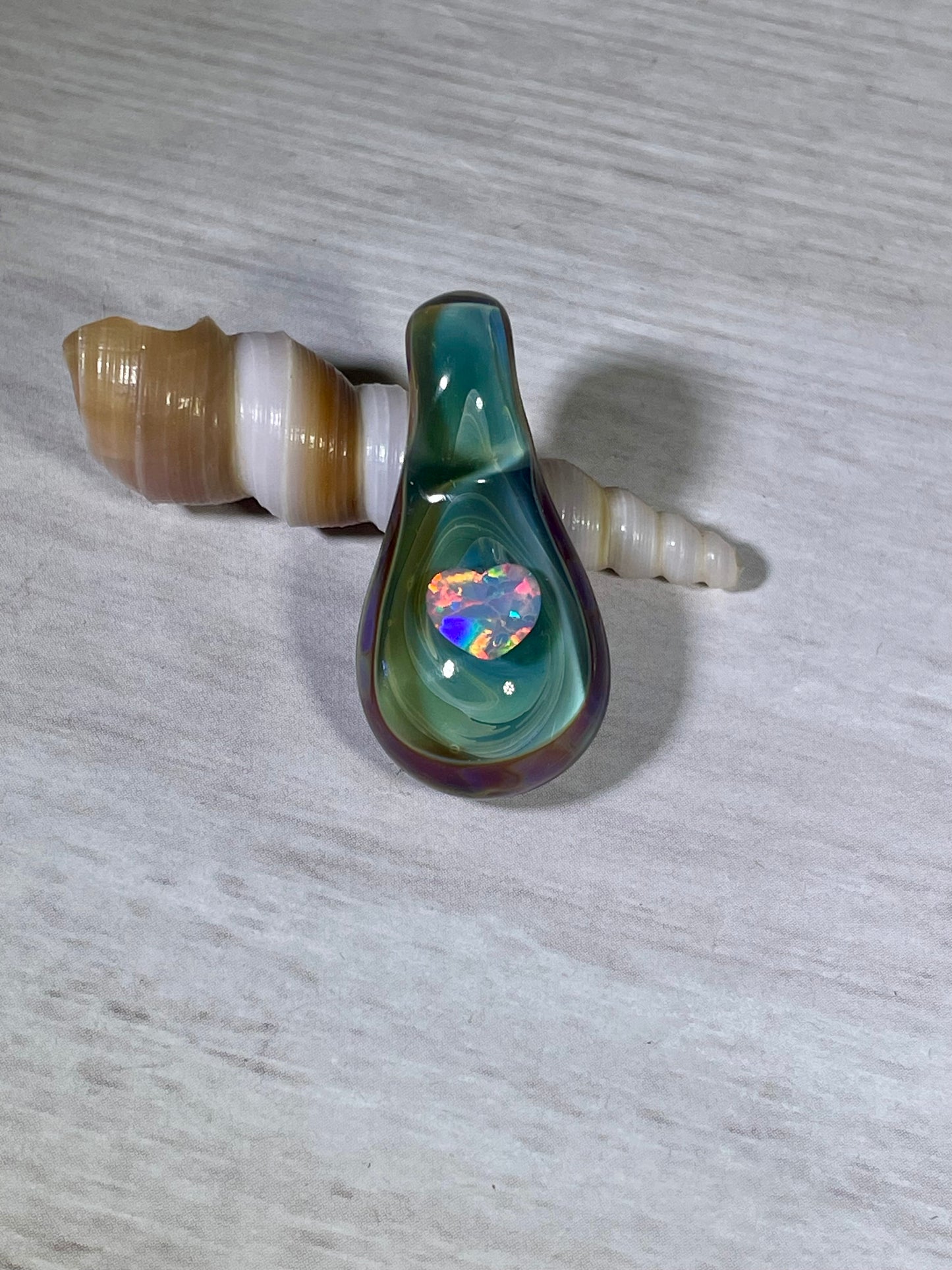 Handmade Heart Opal Pendant Necklace, New Mom Gift, Beautiful Anniversary Gift for Wife, Special Mothers Day Gift for Her, Charming Jewelry