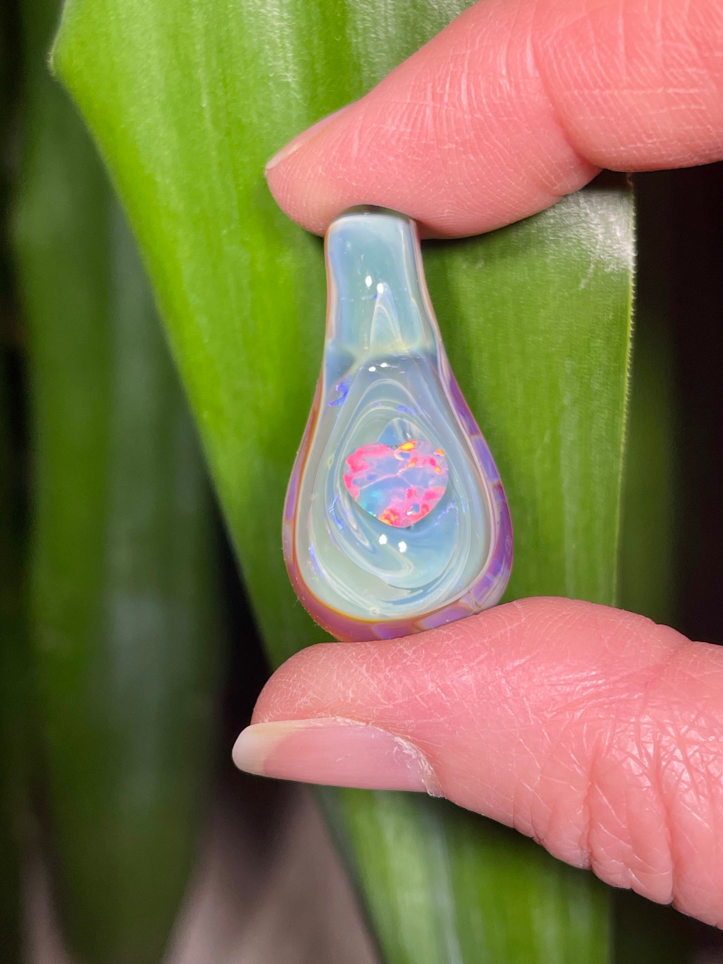 Handmade Heart Opal Pendant Necklace, New Mom Gift, Beautiful Anniversary Gift for Wife, Special Mothers Day Gift for Her, Charming Jewelry