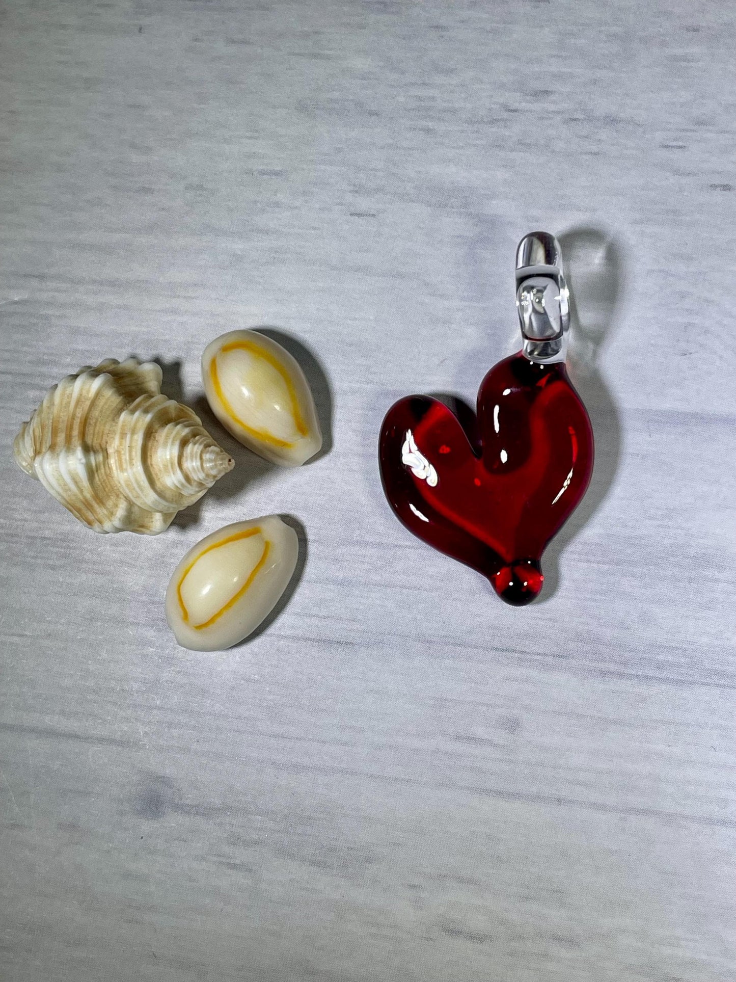 Red Heart Pendant, Glass Necklace for Her, Simple Red Heart Jewelry, Anniversary Gift idea for wife, gift for girlfriend, Mothers Day Gift