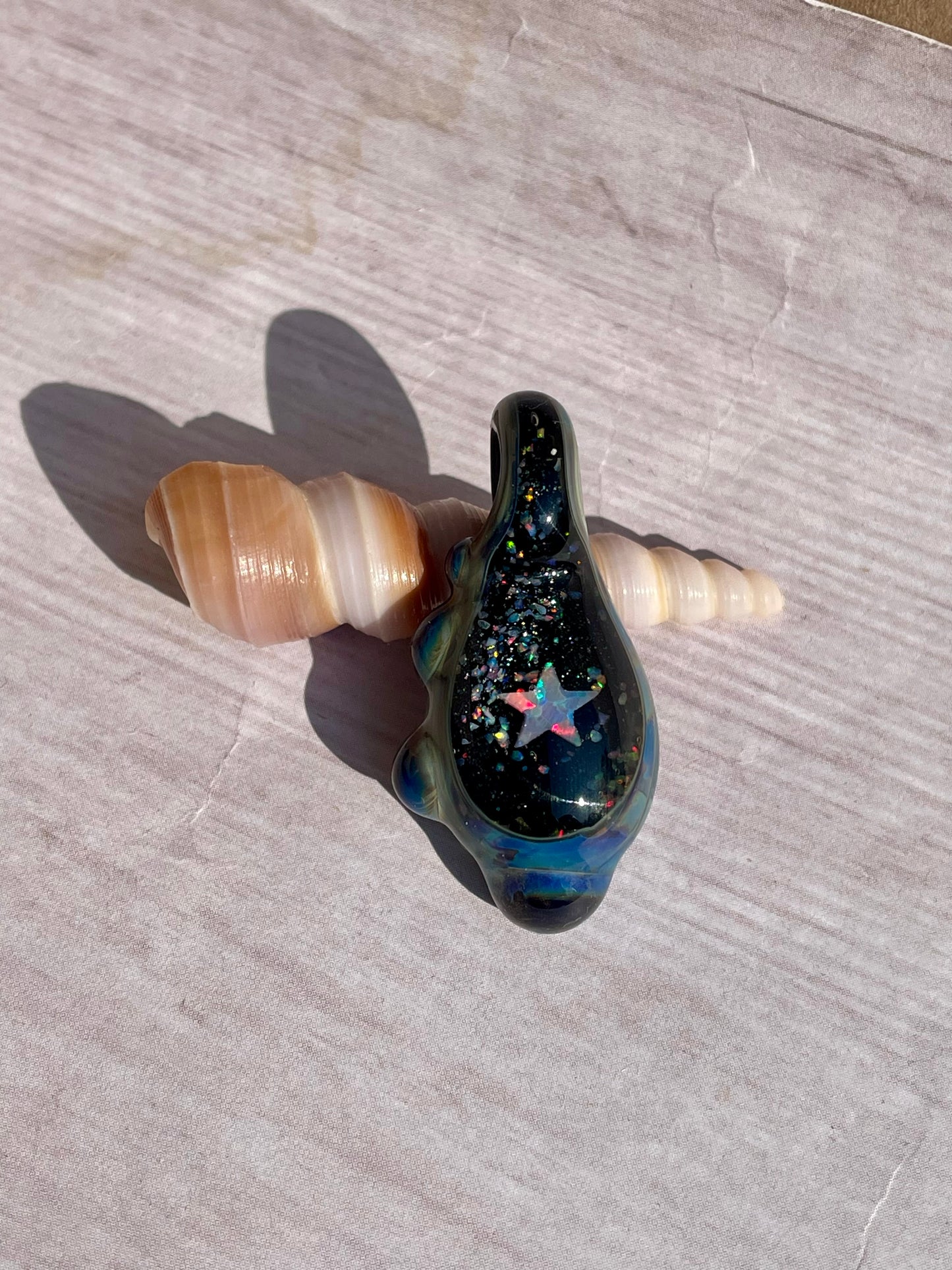 Star Pendant Necklace, Small Glass Pendant, Night Sky Pendant, Northern Lights Space Pendant, Star Necklace, Unique Hanukkah Gift Ideas