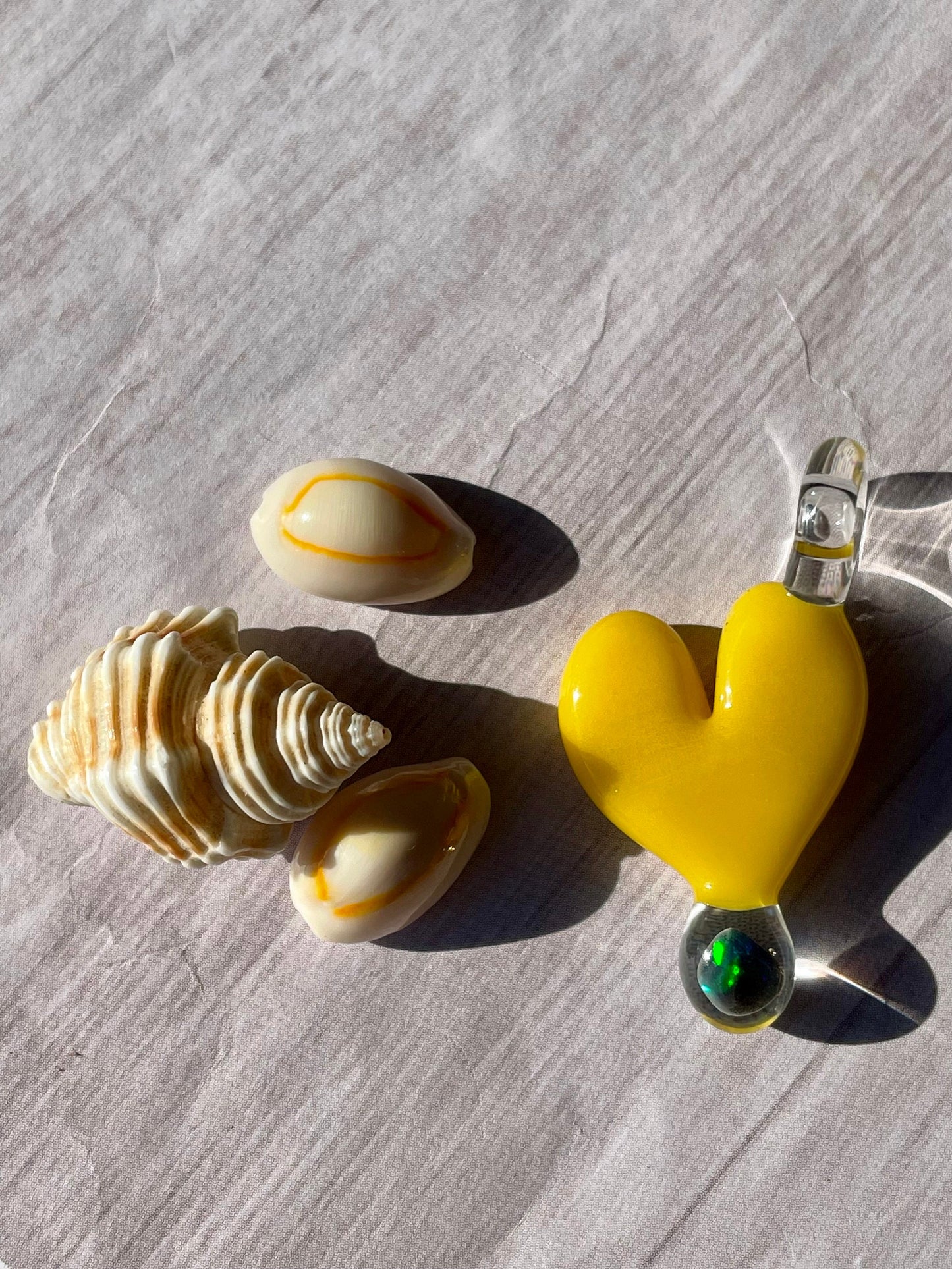 Glass Heart Pendant Opal Necklace for Her, Simple Heart Jewelry, October Birthstone, Anniversary Gift, gift for wife, gift for girlfriend