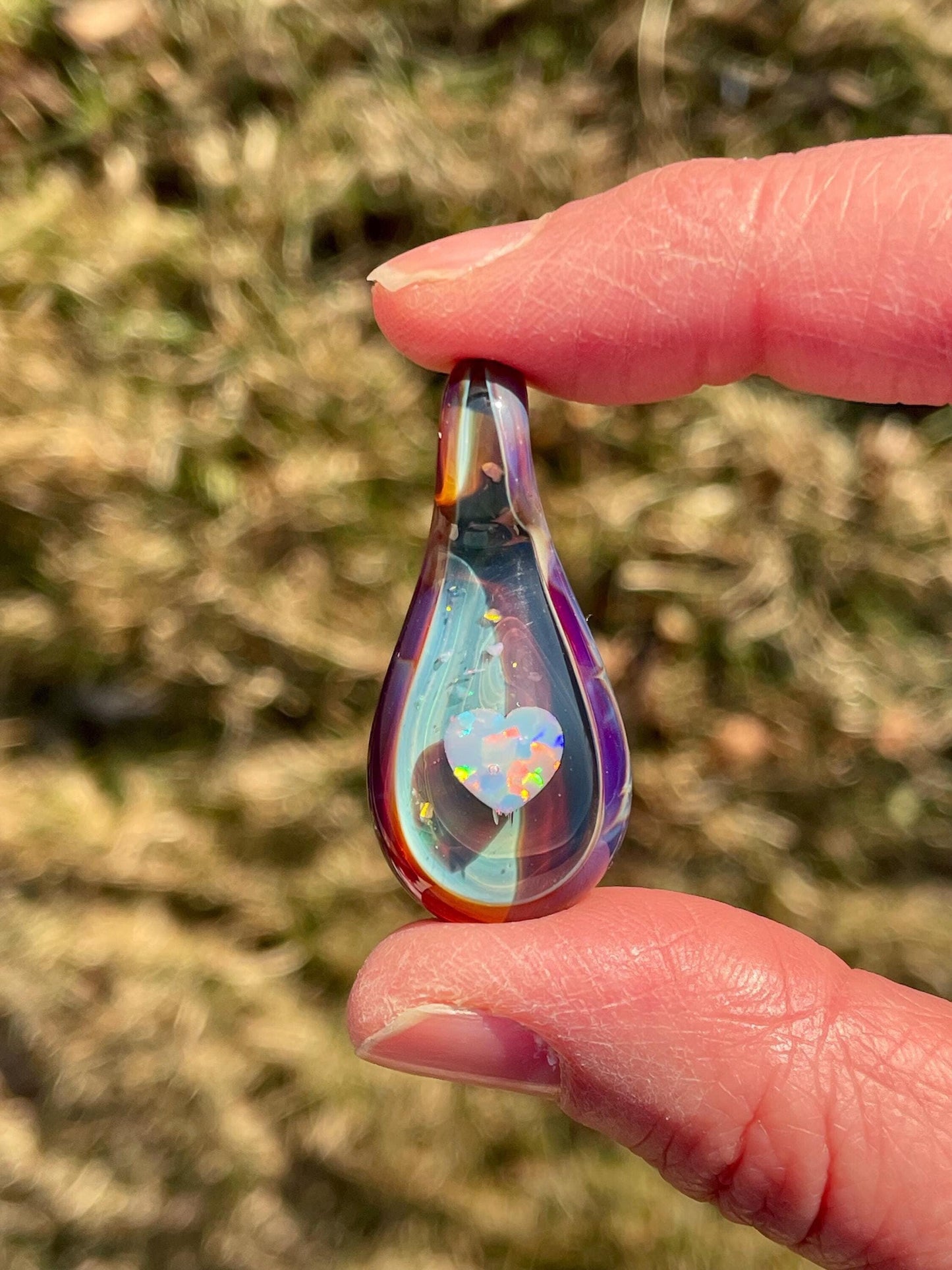 Handmade Heart Opal Pendant Necklace, New Mom Gift, Beautiful Anniversary Gift for Wife, Special Mothers Day Gift for Her, Charming Jewelry