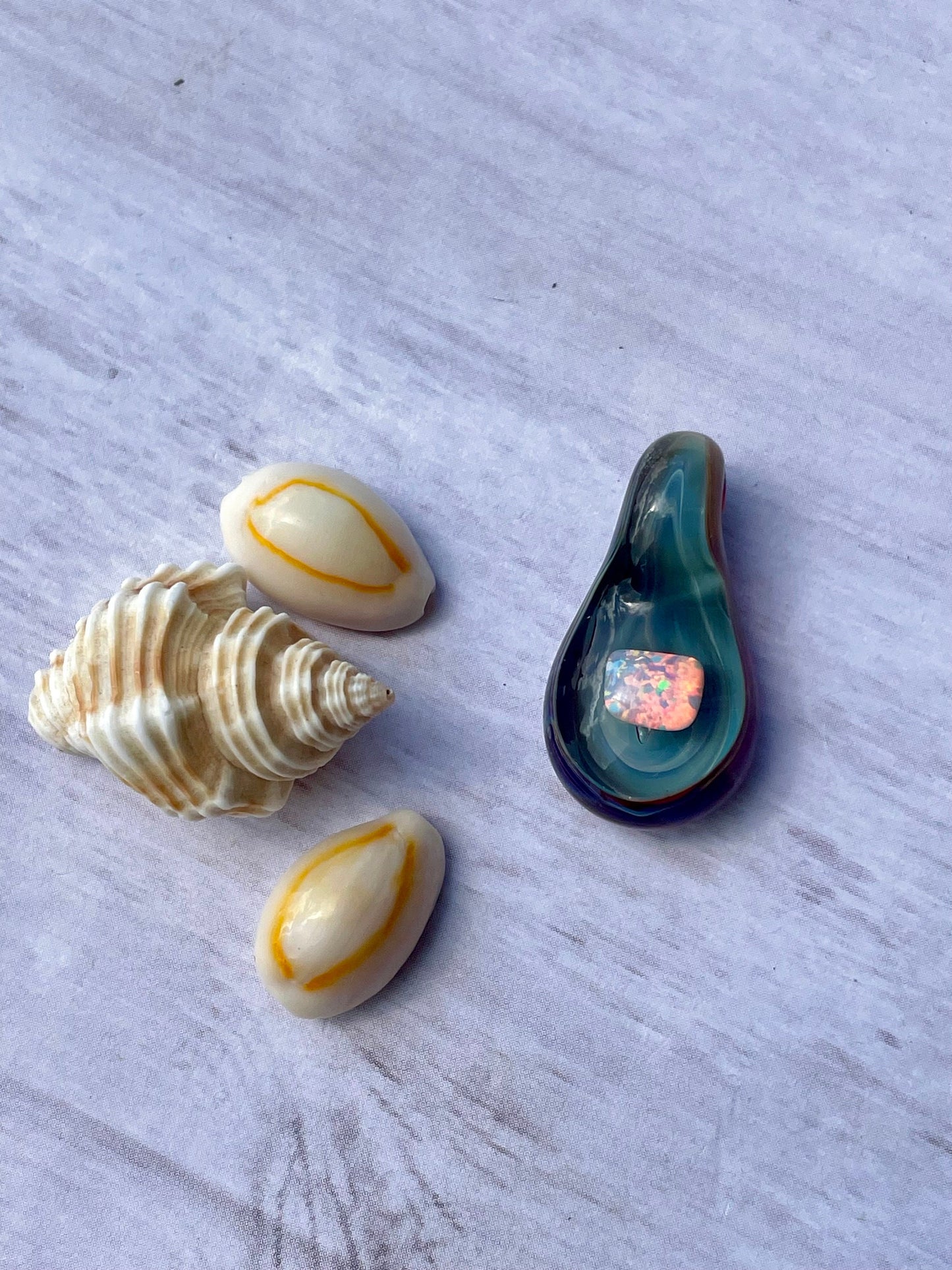 Glass Opal Pendant, Small Glass Pendant, Handmade Glass Necklace, Unique Birthday Gift Idea, Valentines Day Gift, Mothers Day Gift for her