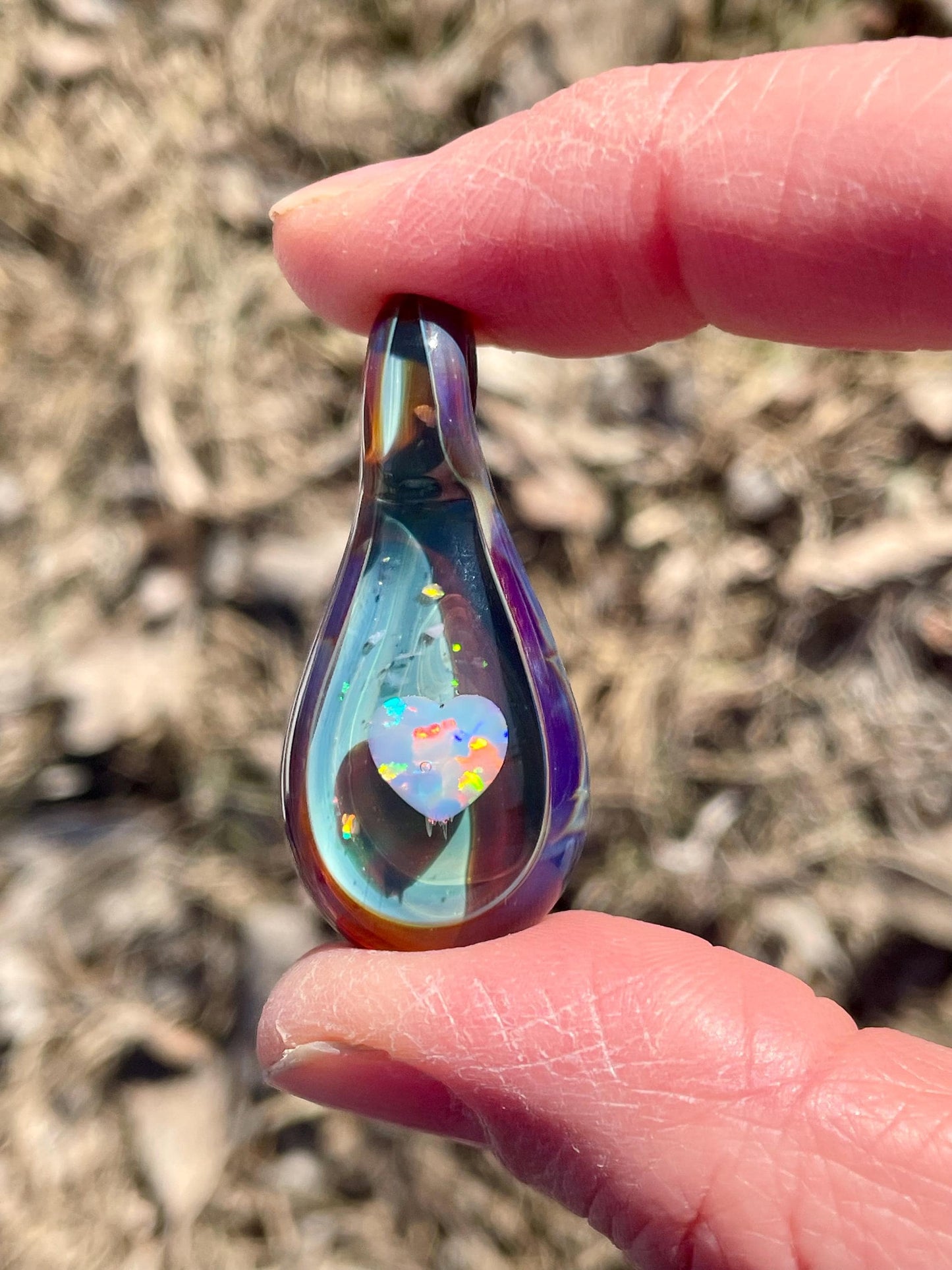 Handmade Heart Opal Pendant Necklace, New Mom Gift, Beautiful Anniversary Gift for Wife, Special Mothers Day Gift for Her, Charming Jewelry