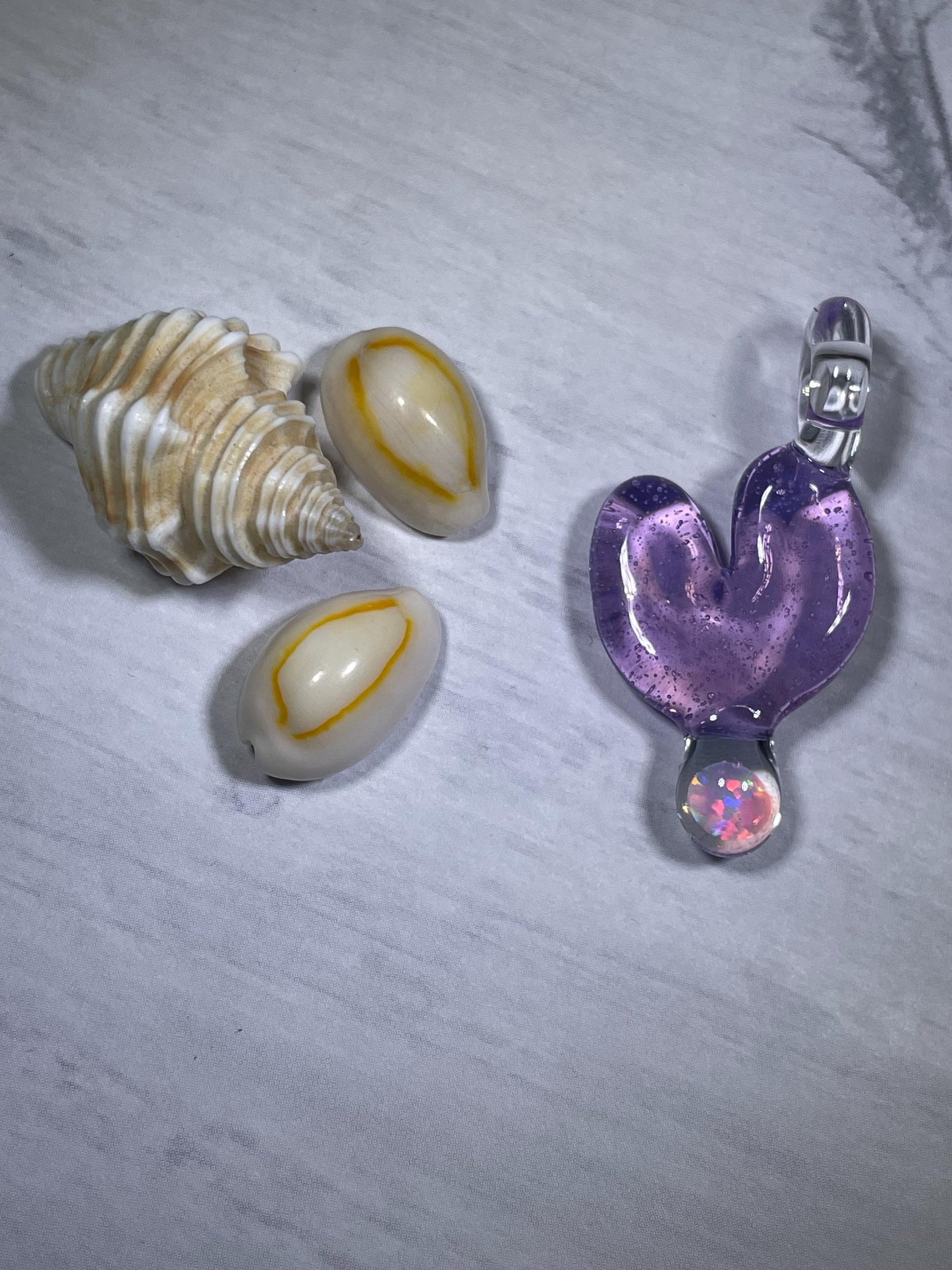 Purple Glass Heart Pendant, Unique Opal Necklace, Simple Heart Jewelry, Anniversary Gift for Wife, Unique Birthday Gift, Valentines Day Gift