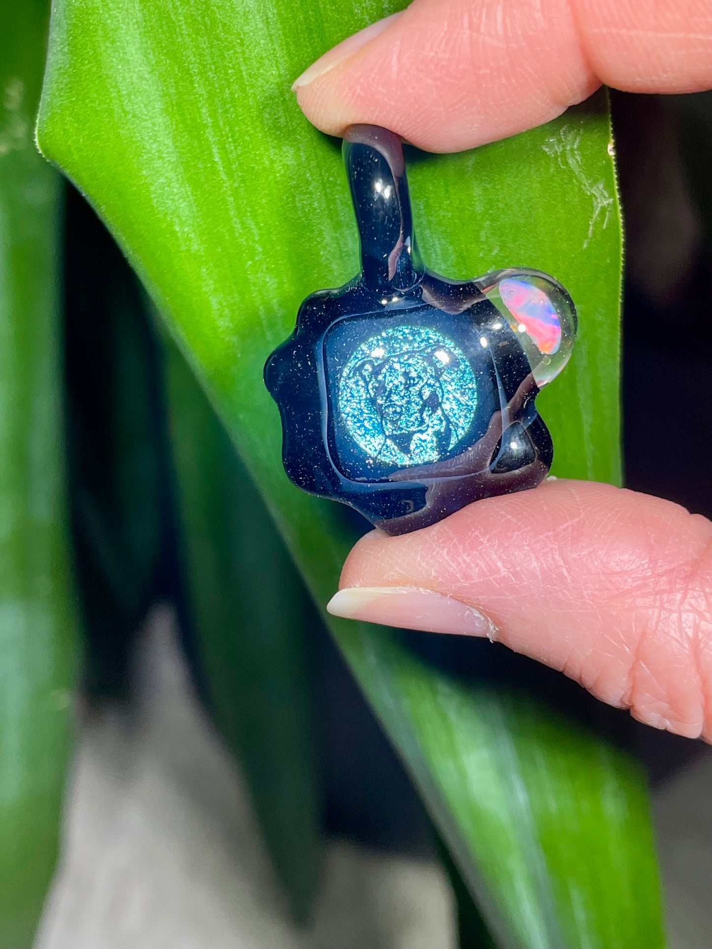 Blown Glass Necklace, Pitbull Mom Gifts, Rescue dog mom jewelry, birthday mom gift from dog, American Staffordshire Terrier, dog lover gift