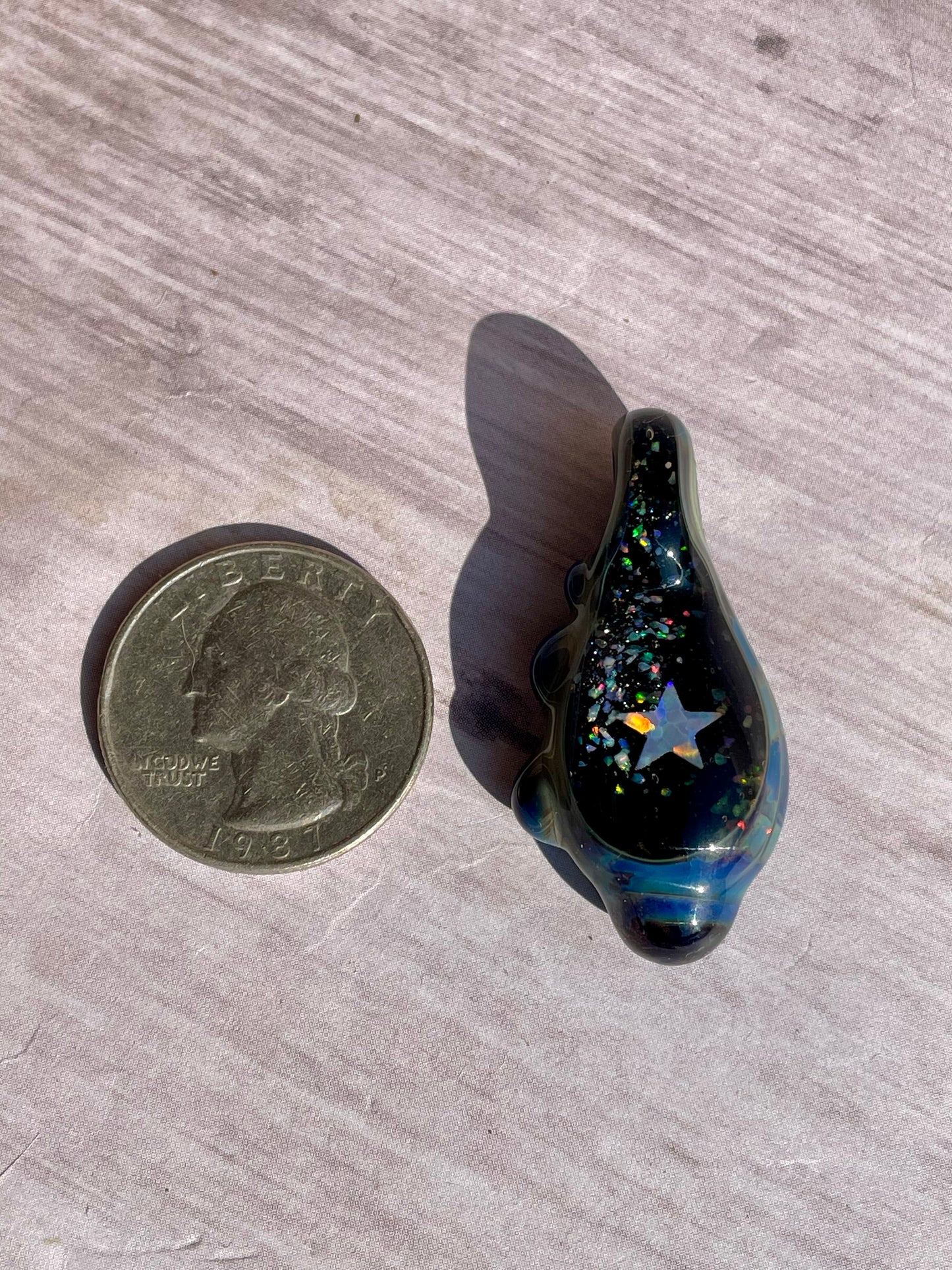 Star Pendant Necklace, Small Glass Pendant, Night Sky Pendant, Northern Lights Space Pendant, Star Necklace, Unique Hanukkah Gift Ideas