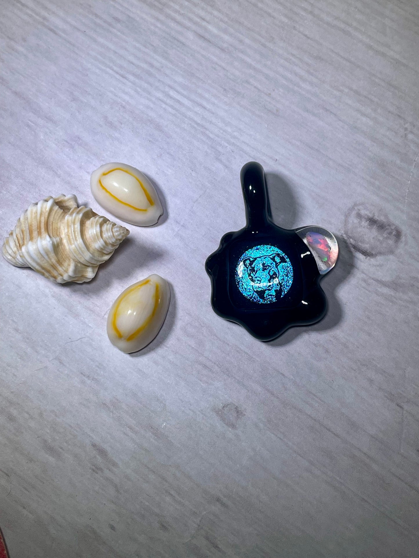 Blown Glass Necklace, Pitbull Mom Gifts, Rescue dog mom jewelry, birthday mom gift from dog, American Staffordshire Terrier, dog lover gift