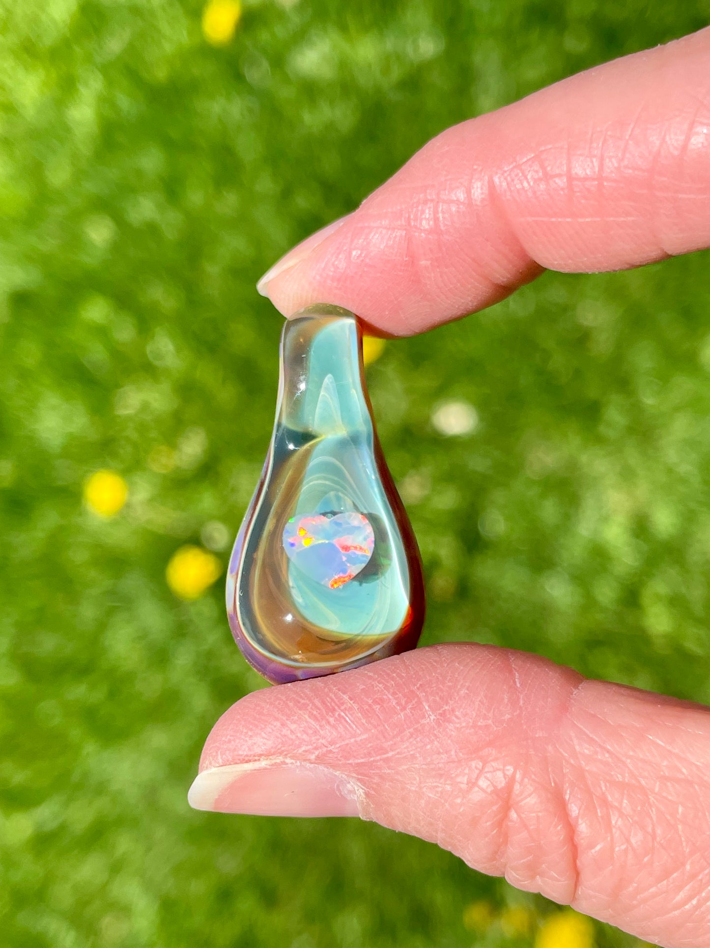 Handmade Heart Opal Pendant Necklace, New Mom Gift, Beautiful Anniversary Gift for Wife, Special Mothers Day Gift for Her, Charming Jewelry