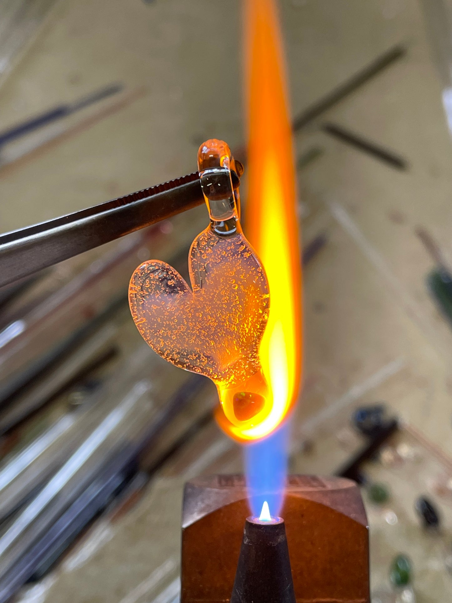 Blown Glass Heart Pendant Opal Necklace for Her, Simple Heart Jewelry Mothers Day Gift, Anniversary Gift, gift for wife, gift for girlfriend