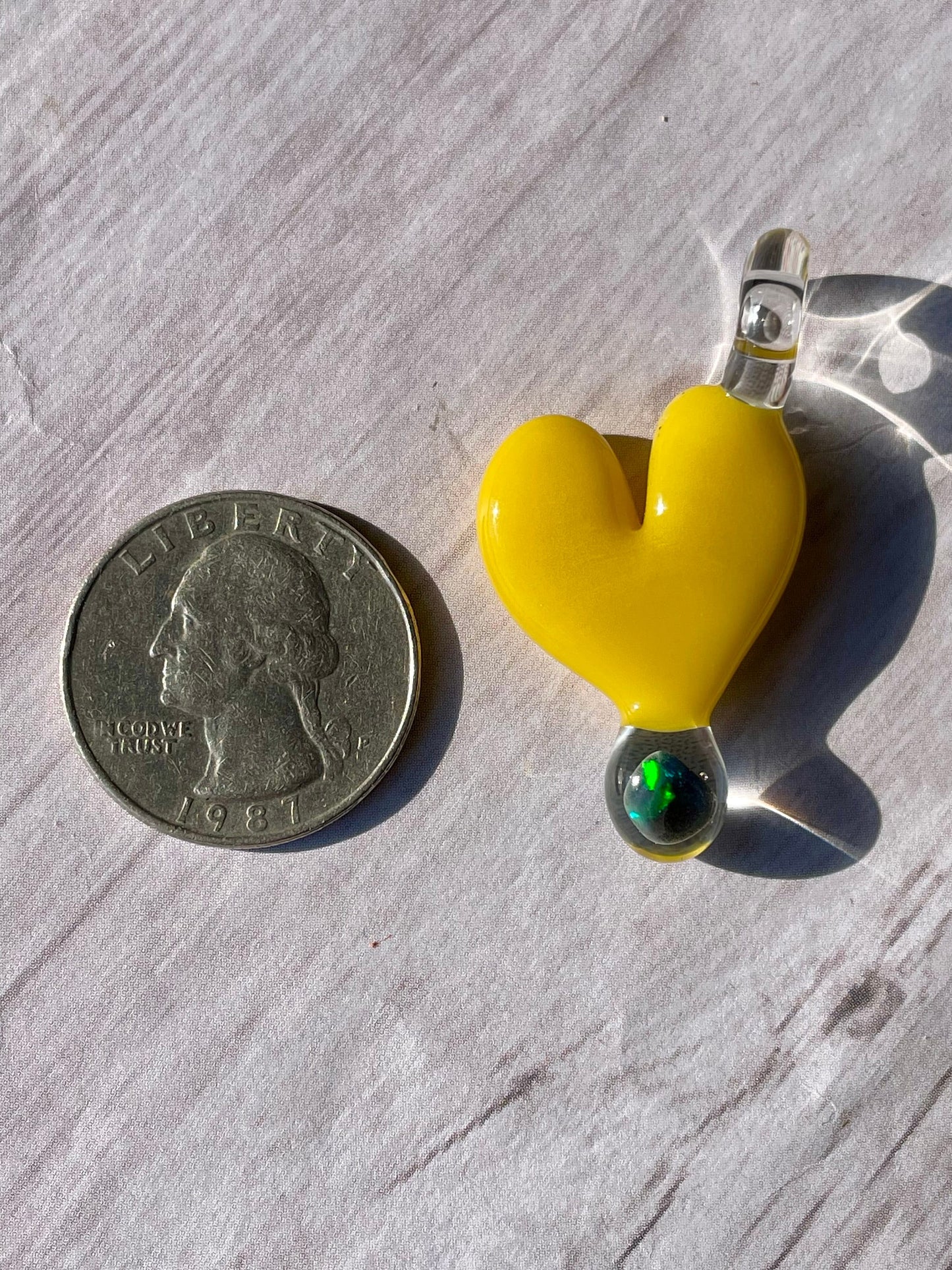 Glass Heart Pendant Opal Necklace for Her, Simple Heart Jewelry, October Birthstone, Anniversary Gift, gift for wife, gift for girlfriend