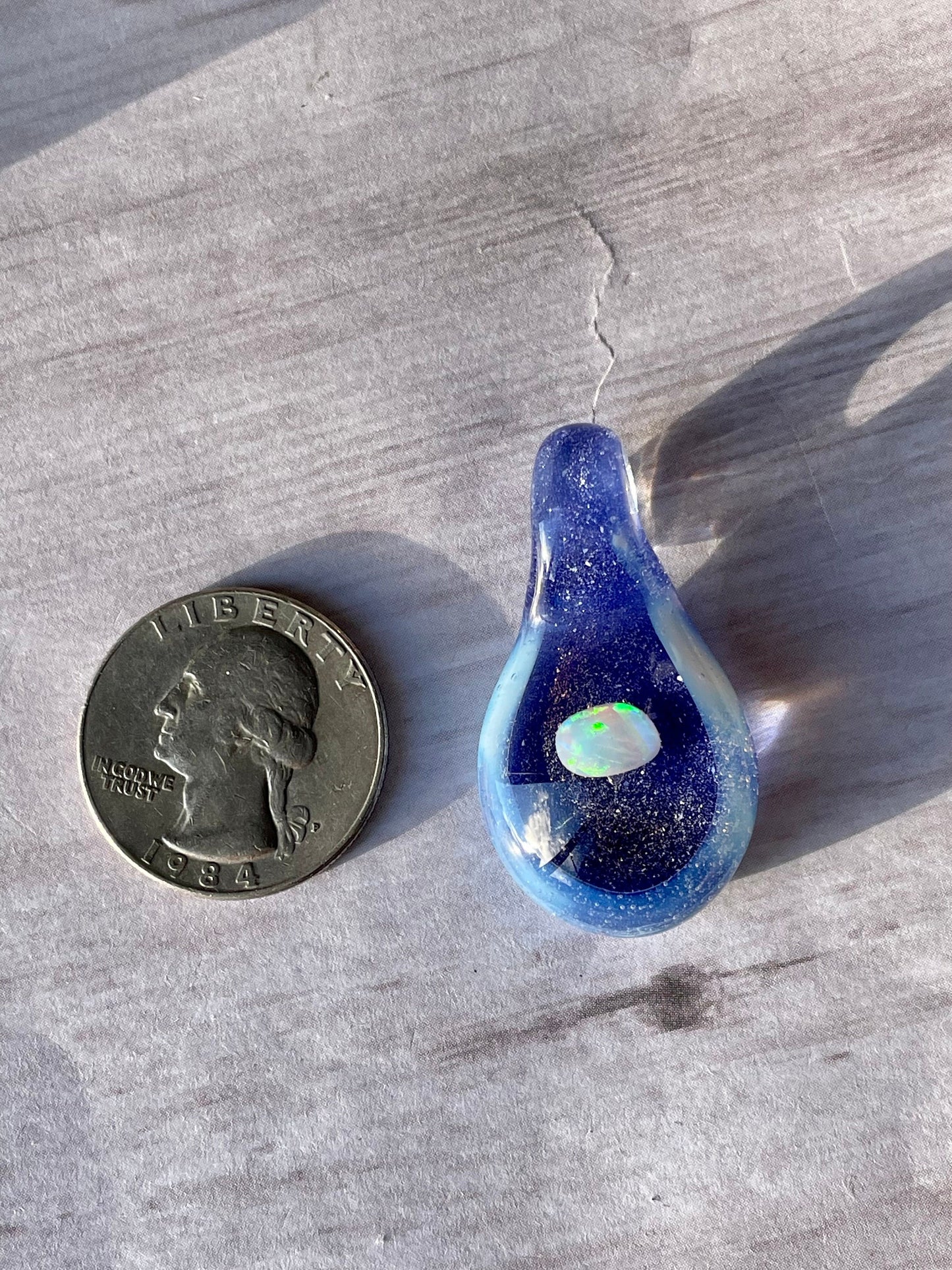 Enchanting White Opal Necklace, Handmade Artisan Jewelry, Beautiful Glass Opal Pendant Necklace, Mothers Day Gift, Valentines Day Gift