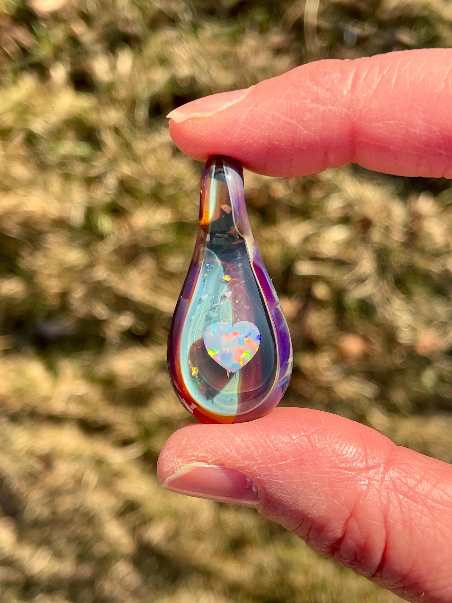 Handmade Heart Opal Pendant Necklace, New Mom Gift, Beautiful Anniversary Gift for Wife, Special Mothers Day Gift for Her, Charming Jewelry