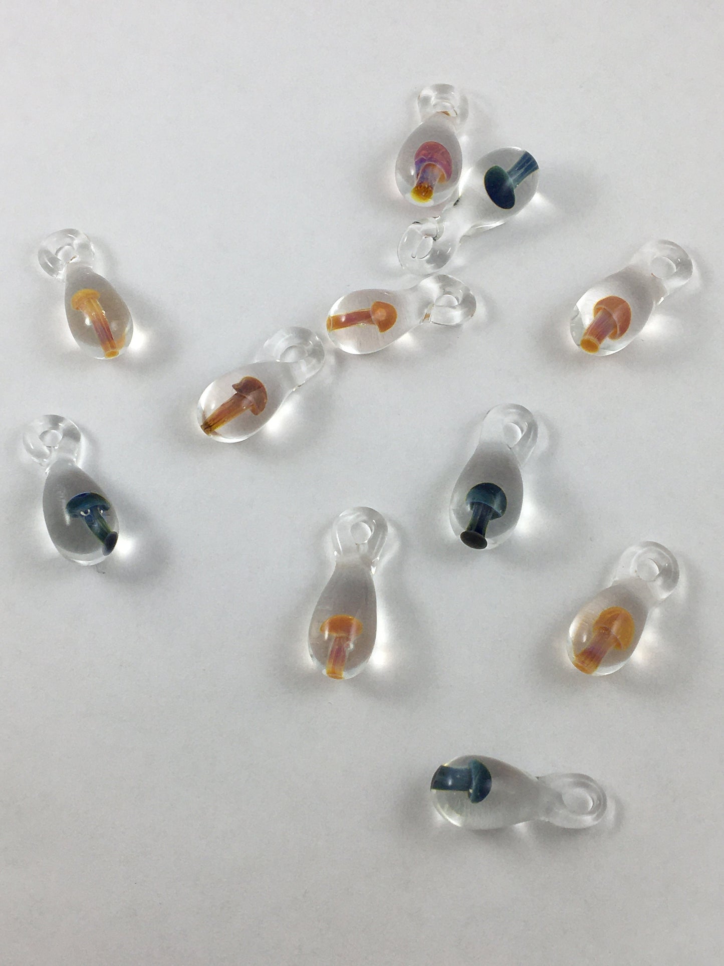Blown Glass Mushroom Pendant Necklace, Nature Lover, Lampwork Necklace, Glass Mushroom, Shroom Necklace, gift for gardener, Gift for anyone