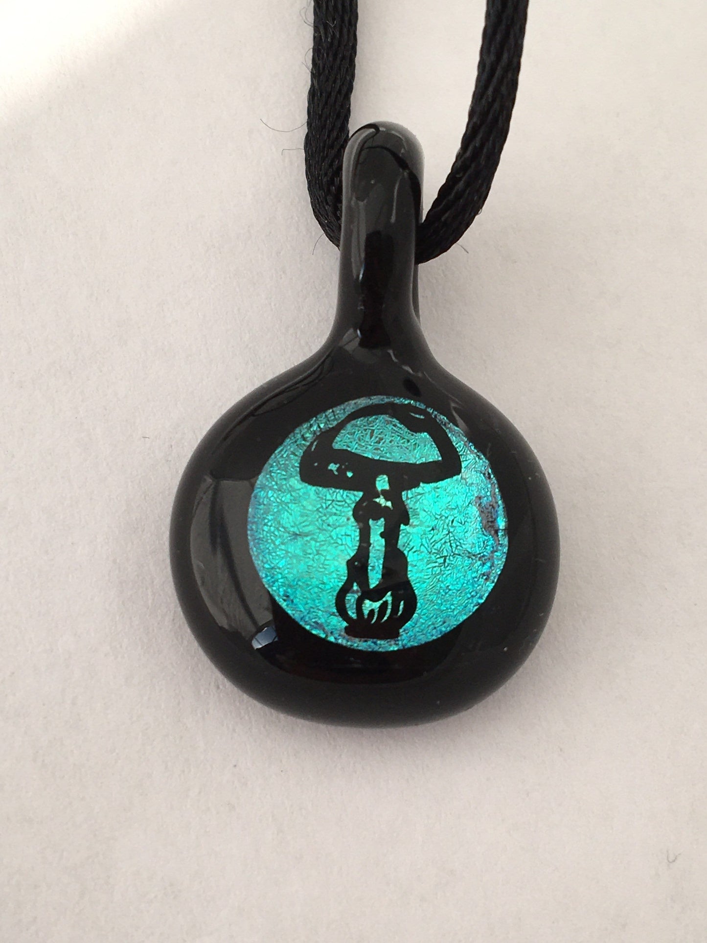 Blown Glass Mushroom Necklace, Mushroom Jewelry, Shroom Pendant, Heady Glass Pendant, Unique Gift, Boho Necklace for her, gift for teen girl