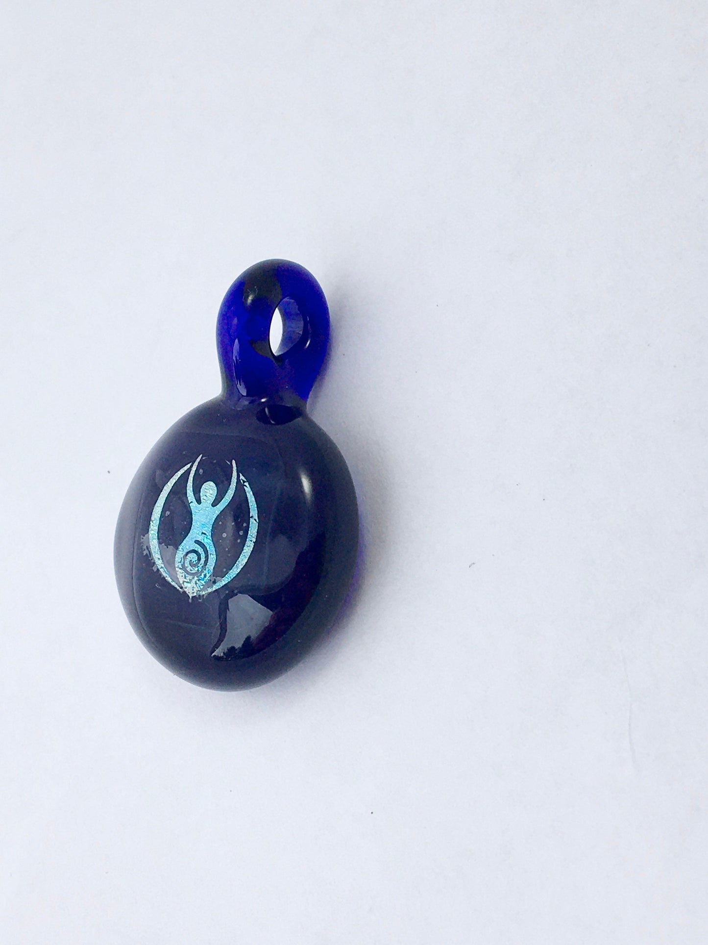 Empowered Goddess Necklace, Feminine Necklace for her, Blown Glass Dichroic Pendant, Birthday gift for sister, Fertility Pendant, Aphrodite