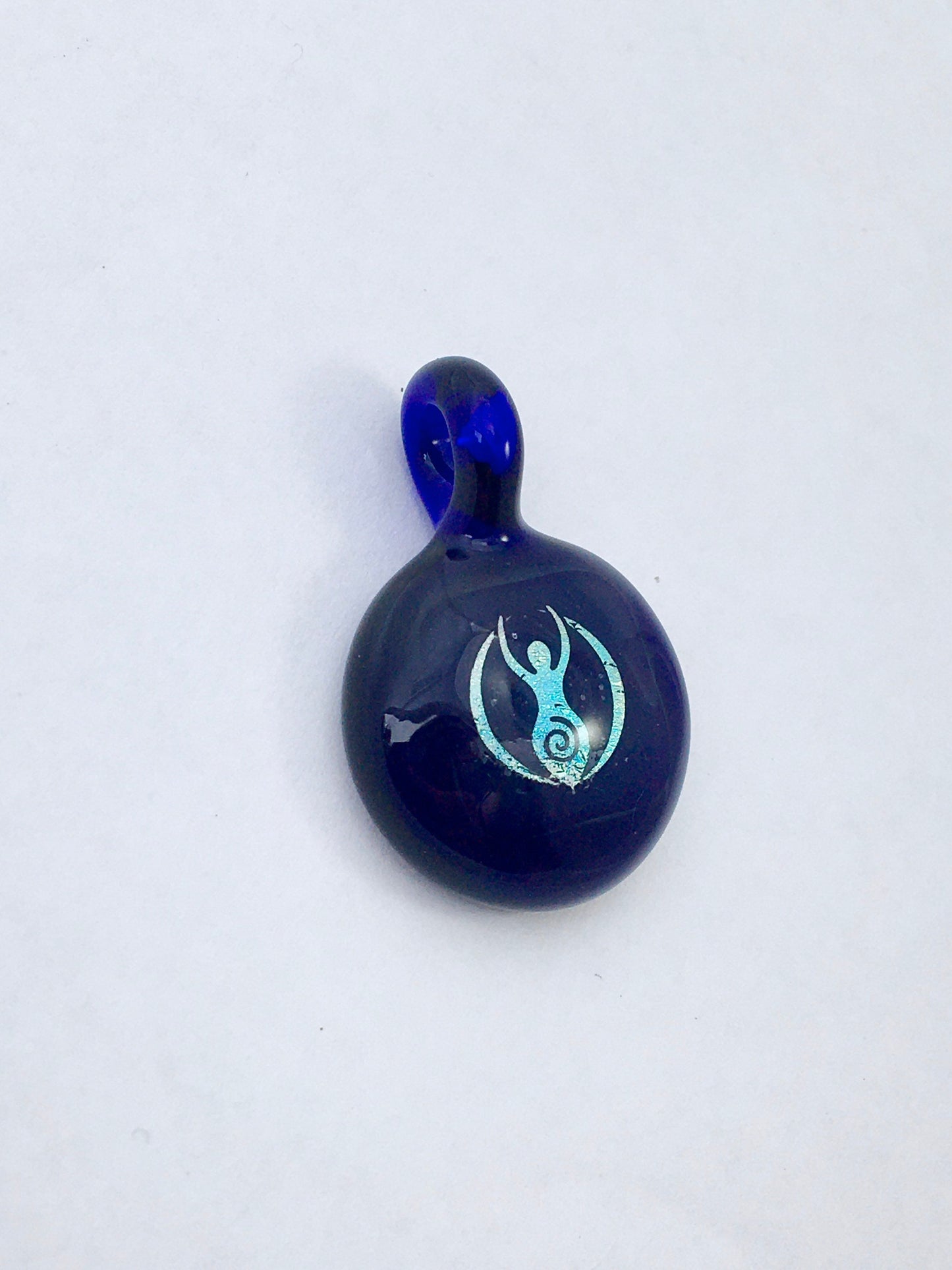 Empowered Goddess Necklace, Feminine Necklace for her, Blown Glass Dichroic Pendant, Birthday gift for sister, Fertility Pendant, Aphrodite