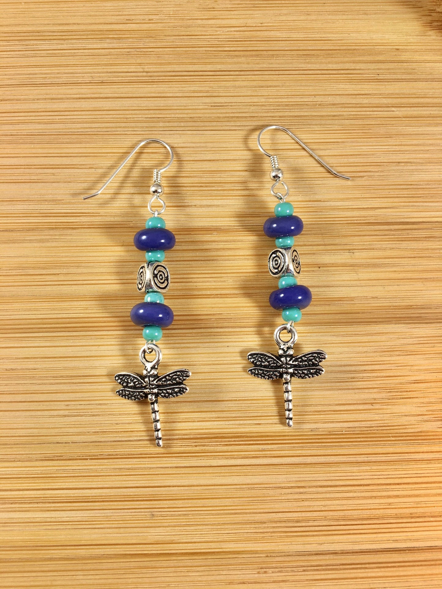 Dragonfly Earrings, Sterling Silver boho earrings, dangle earrings, sister birthday gift for her, dragonfly gifts, gifts for mom, blue gifts